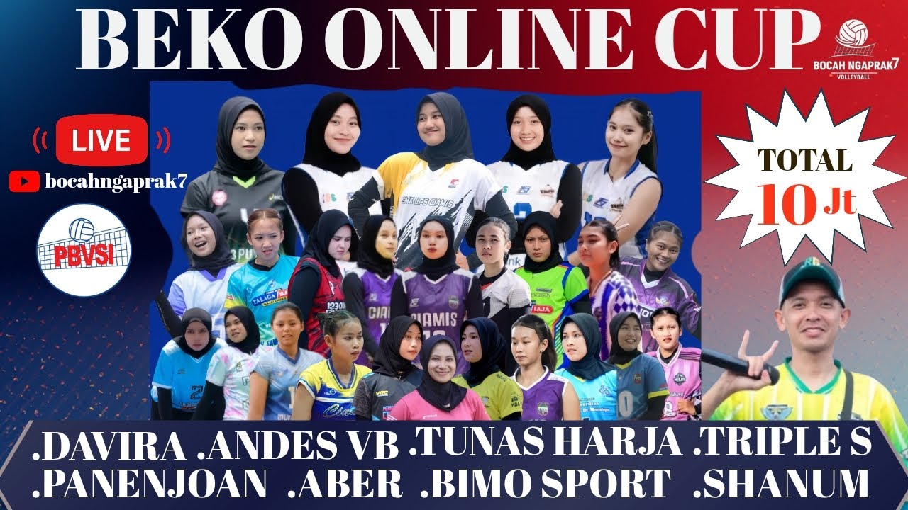 LIVE,!! BEKO ONLINE CUP TOTAL 10 JUTA #volleyball #volitarkam #bolavolismash #volicantikindonesia