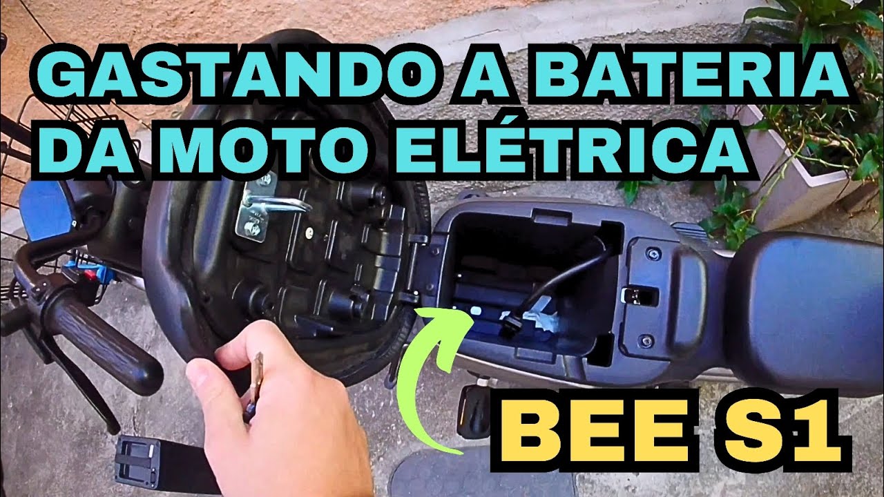 GASTANDO A BATERIA DA MOTO ELÉTRICA. PARTIU TRABALHO!
