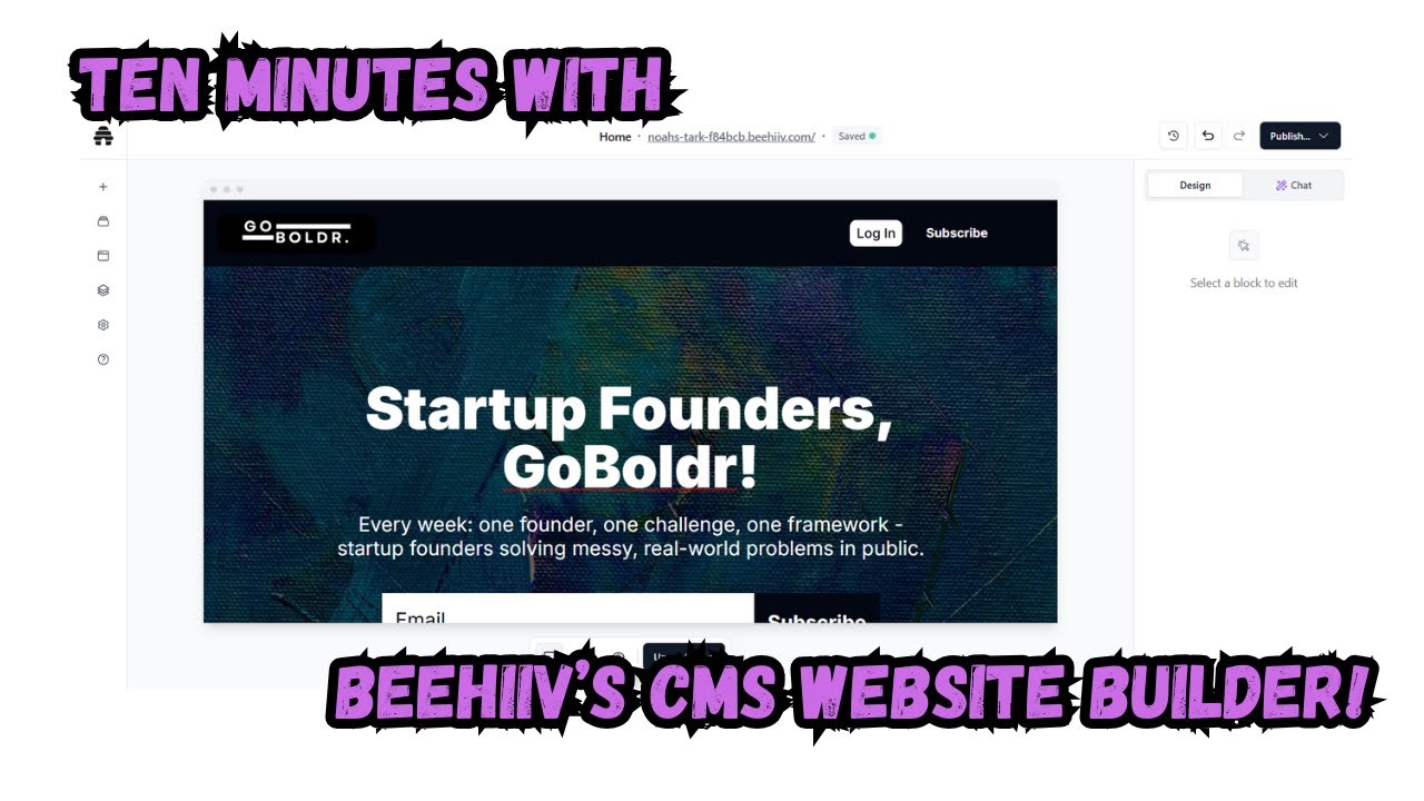 Ten Minutes with Beehiiv's Newsletter Website Builder!