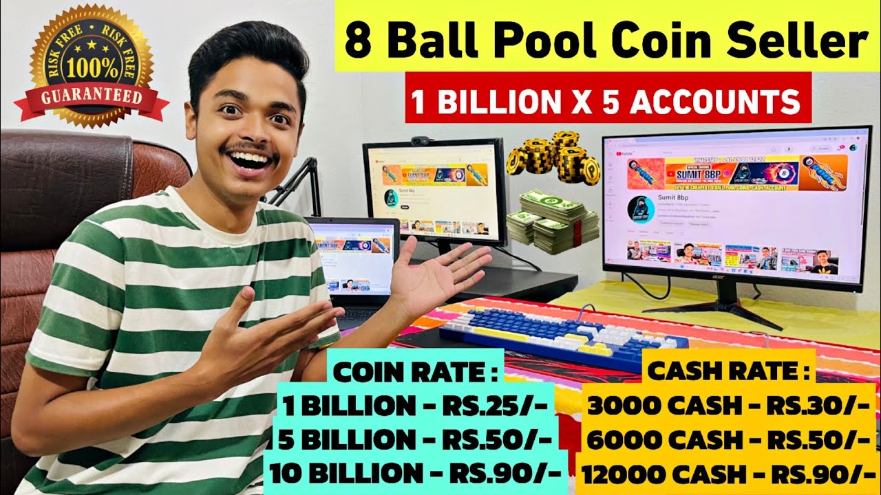 8 Ball Pool Coin Seller | Buy 8 Ball Pool Coins | 100% Trusted 8bp Seller | 8bp Coin Seller in India