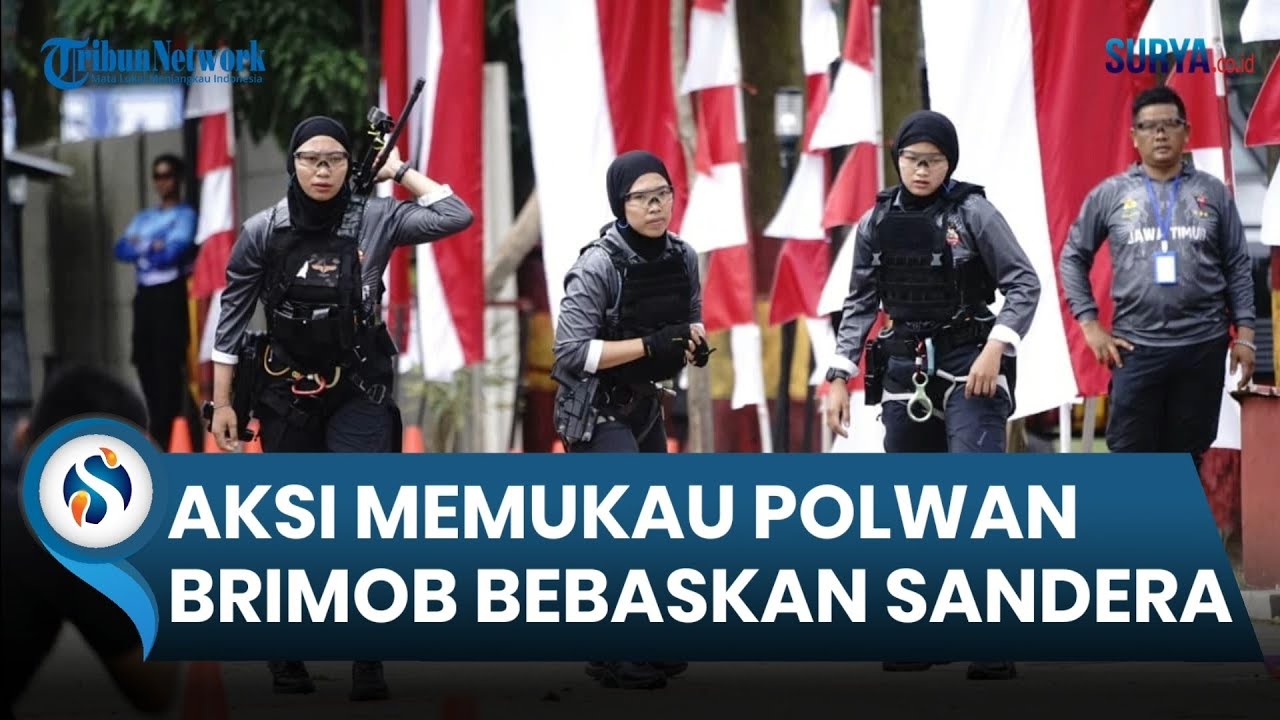 Polwan Brimob Jatim Unjuk Aksi Pembebasan Sandera HUT Ke-80, Kapolda Jatim Sampaikan Harapannya