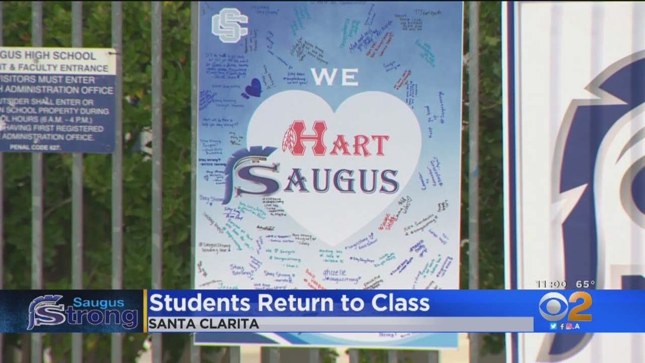 Classes Resume At Saugus High School For First Time Since Shooting