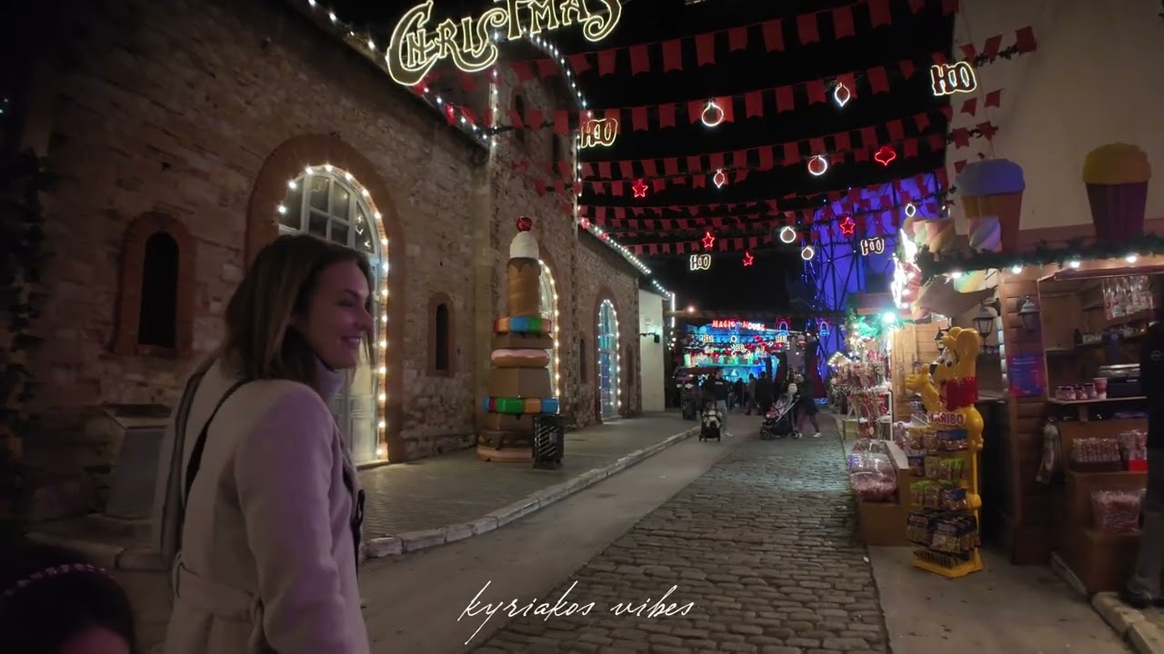🎄 Christmas Factory & Santa Claus Kingdom 🎅 | Magical Christmas Walk Tour in 4K | Greece