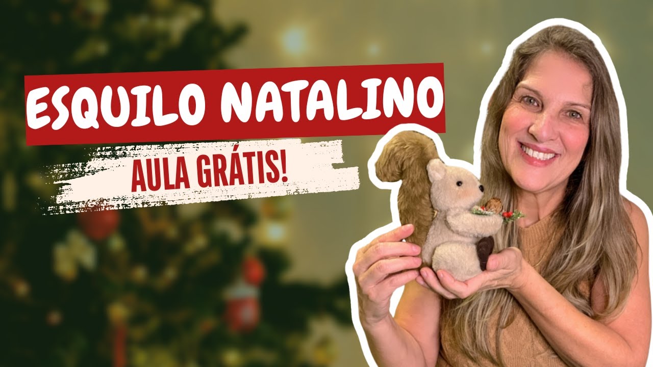 ESQUILO NATALINO - Passo a passo completo de artesanato