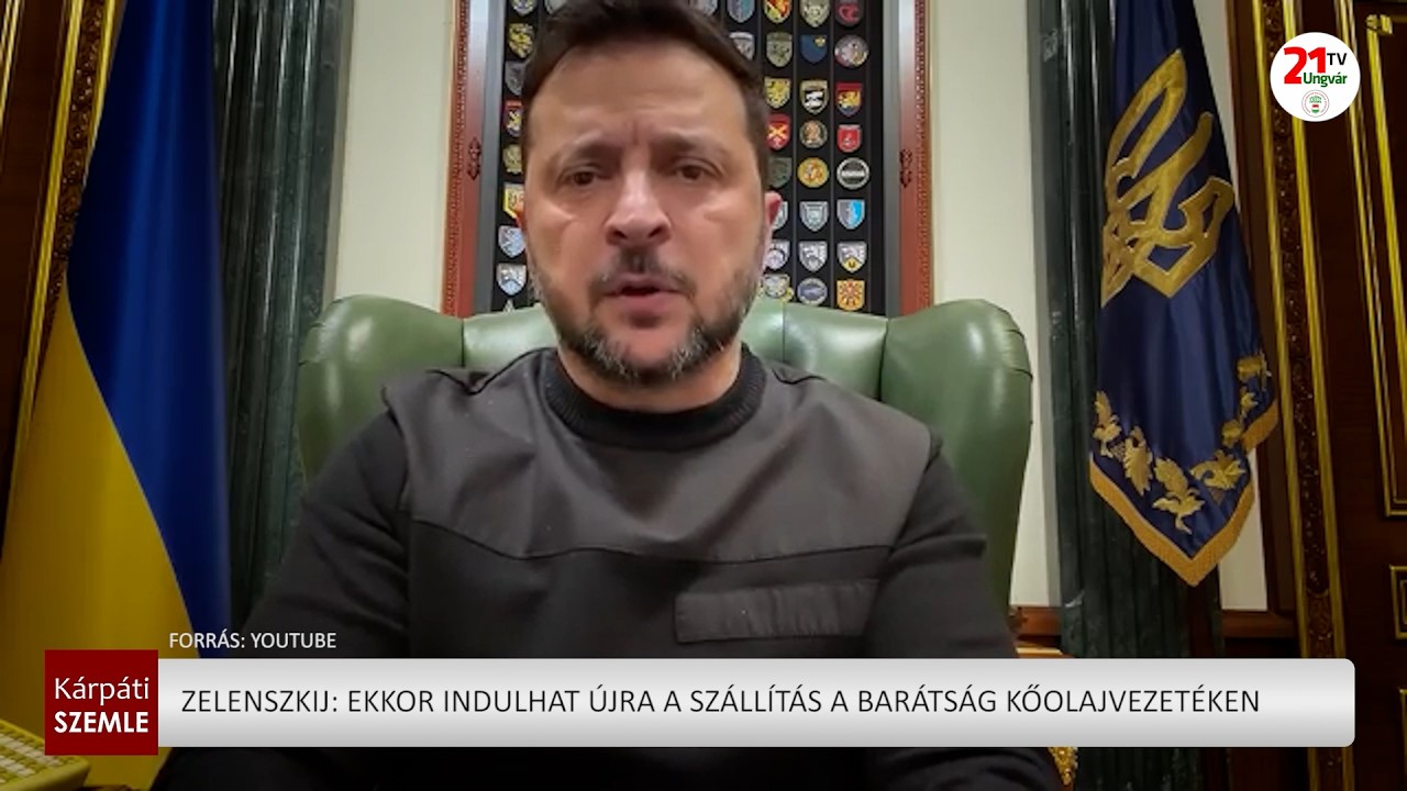 Zelenszkij: ekkor indulhat újra a szállítás a Barátság kőolajvezetéken