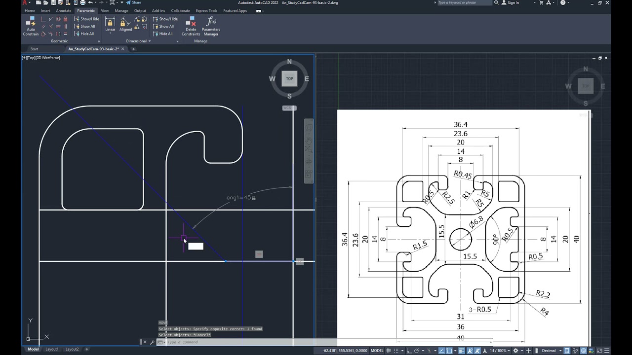 2D BE CAD EXERCISE 93
