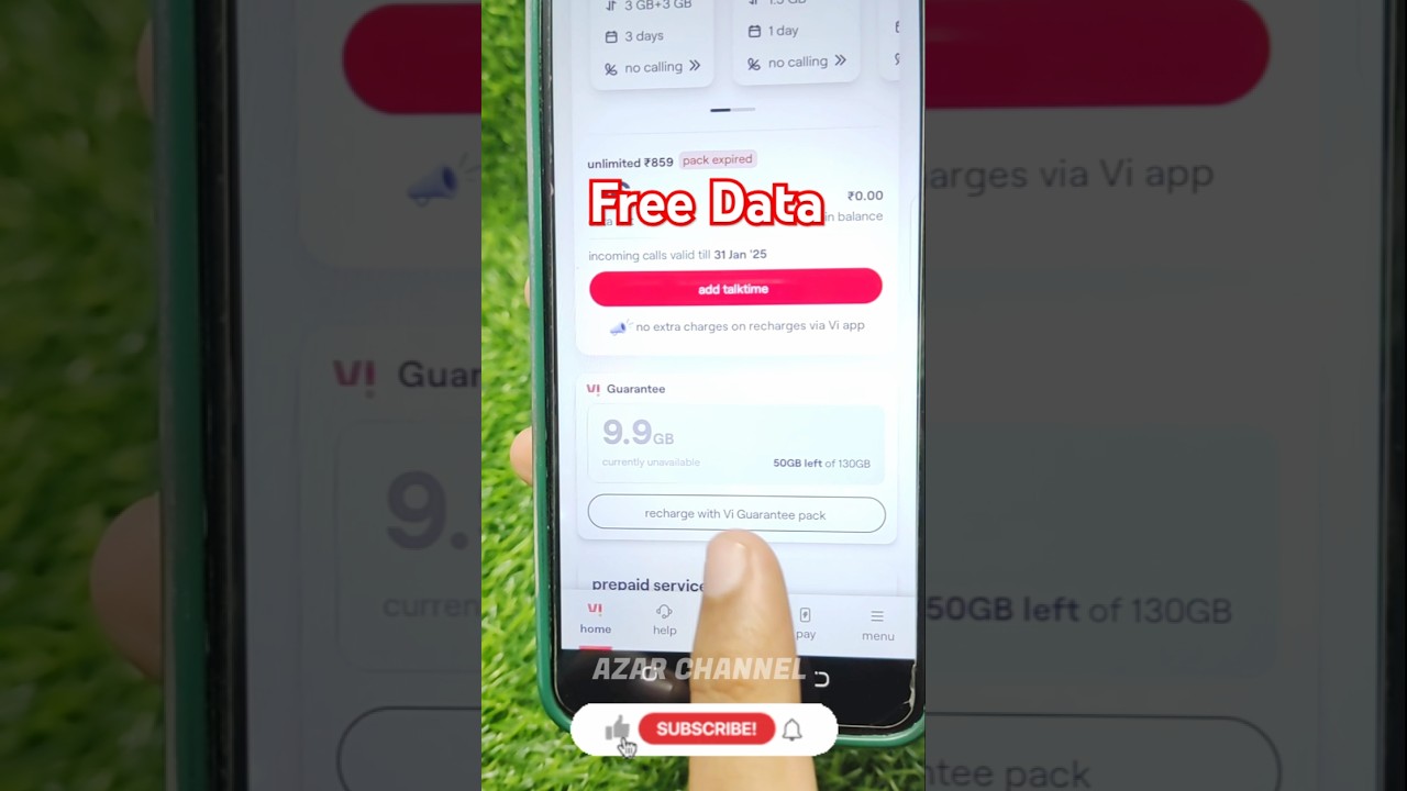 Vodafone Idea free data even your plan expired 🤯🚀📲 #azarchannel #vodafone #idea