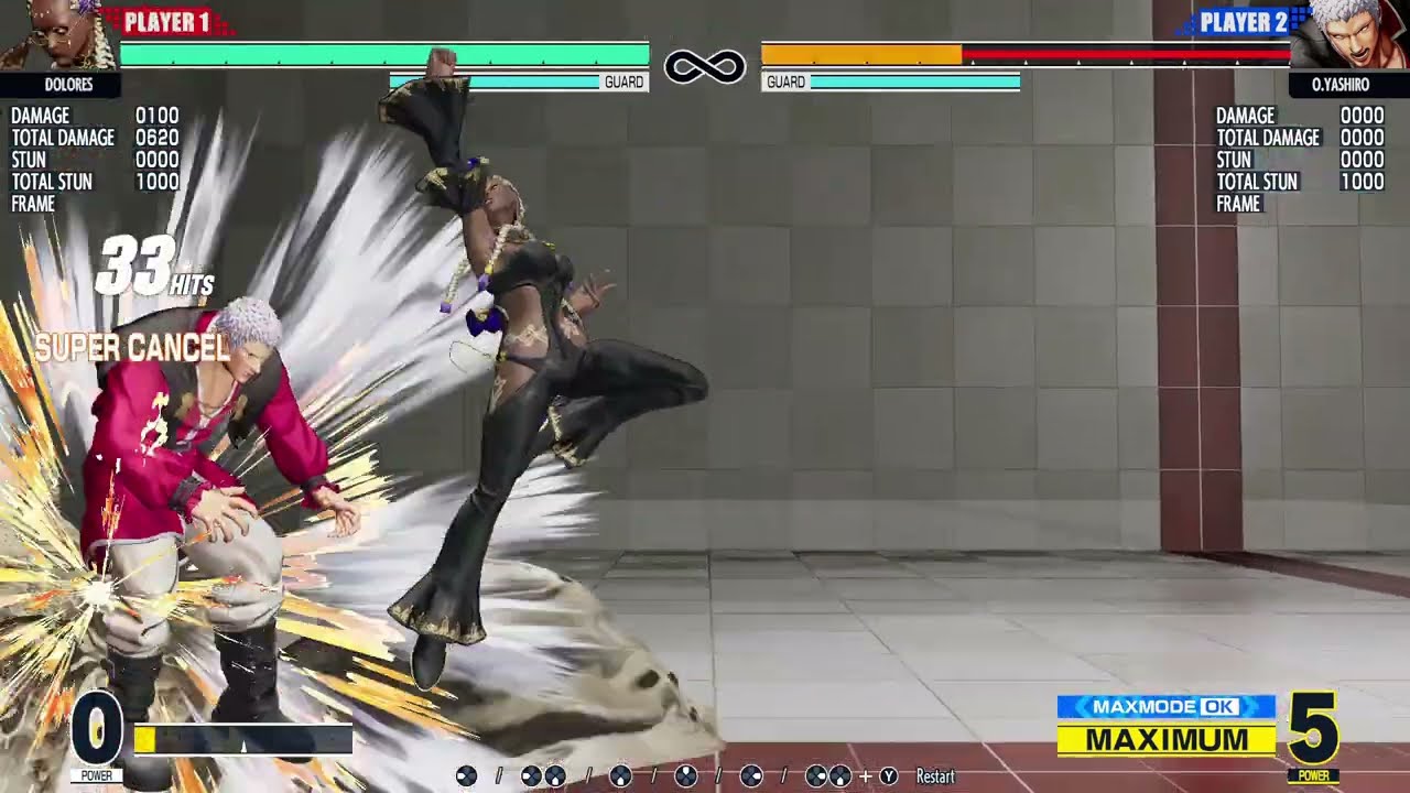 KOFXV Dolores New Stun Combos（1.7version)
