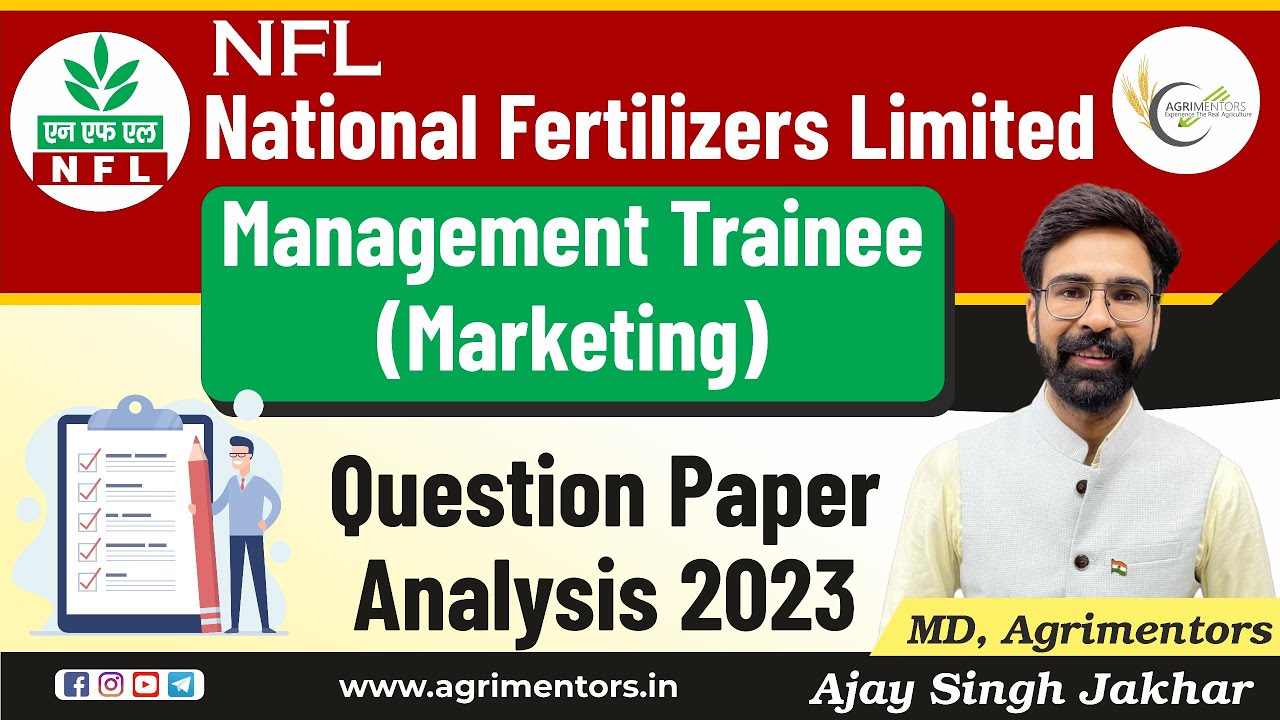 NFL (National Fertilizers Limited) Management Trainee (Marketing) | Question Paper Analysis 2023