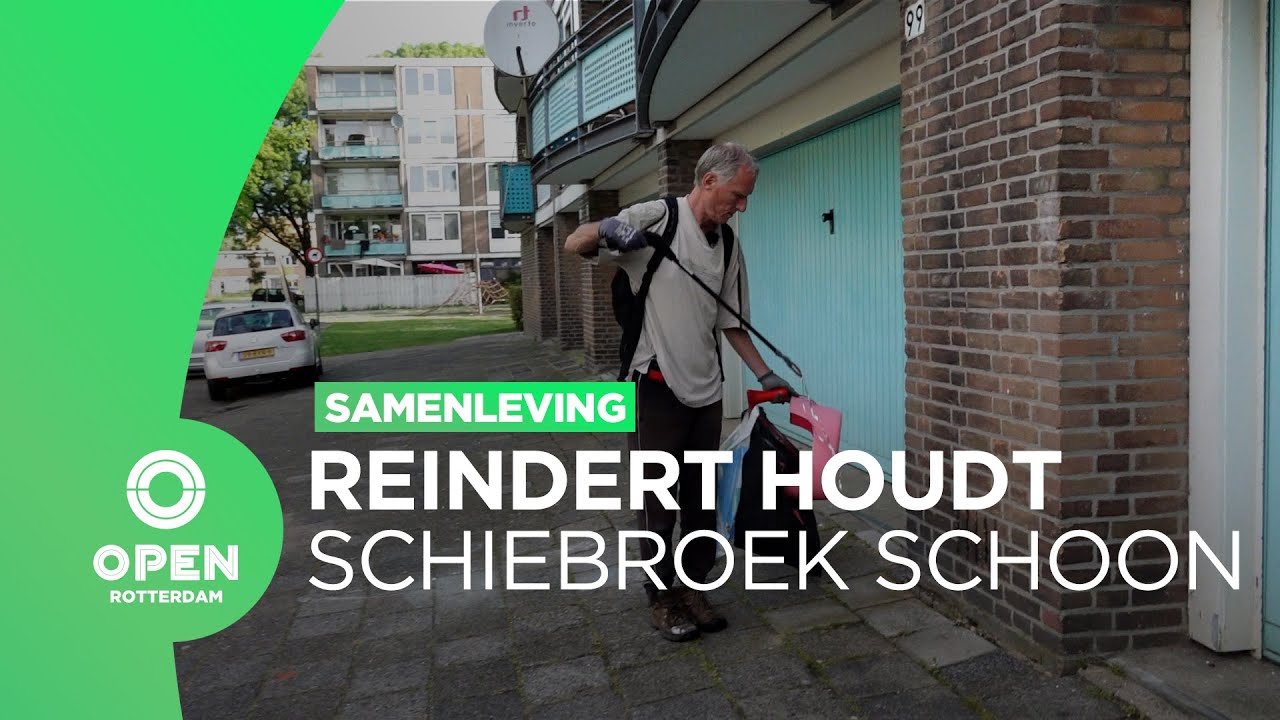 Reindert prikt bijna vijf uur per dag zwerfafval in Schiebroek-Zuid | SAMENLEVING