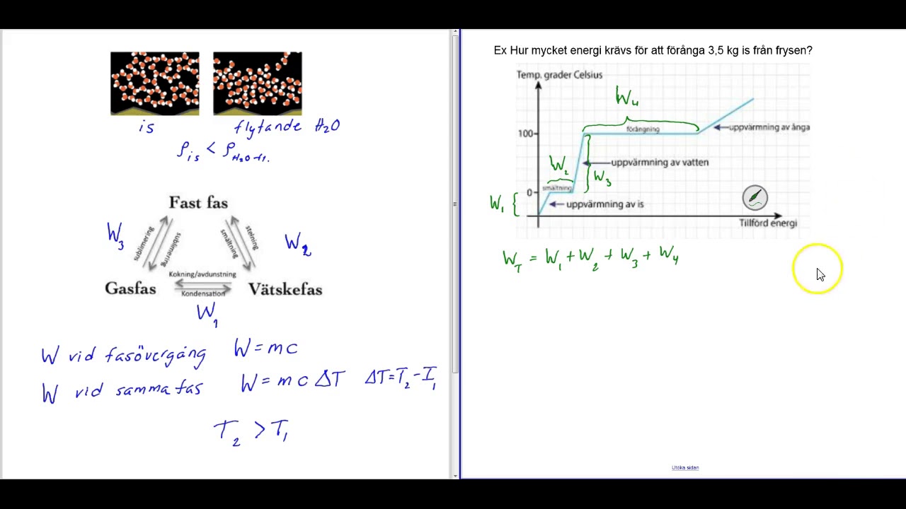 Specifik v&auml;rmekapacitet exempel