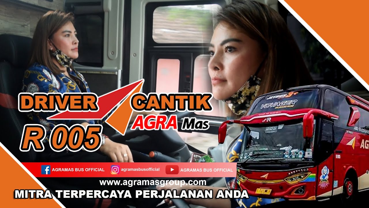 DRIVER CANTIK BAWA BUS AGRAMAS R005 KE PURWANTORO,WONOGIRI