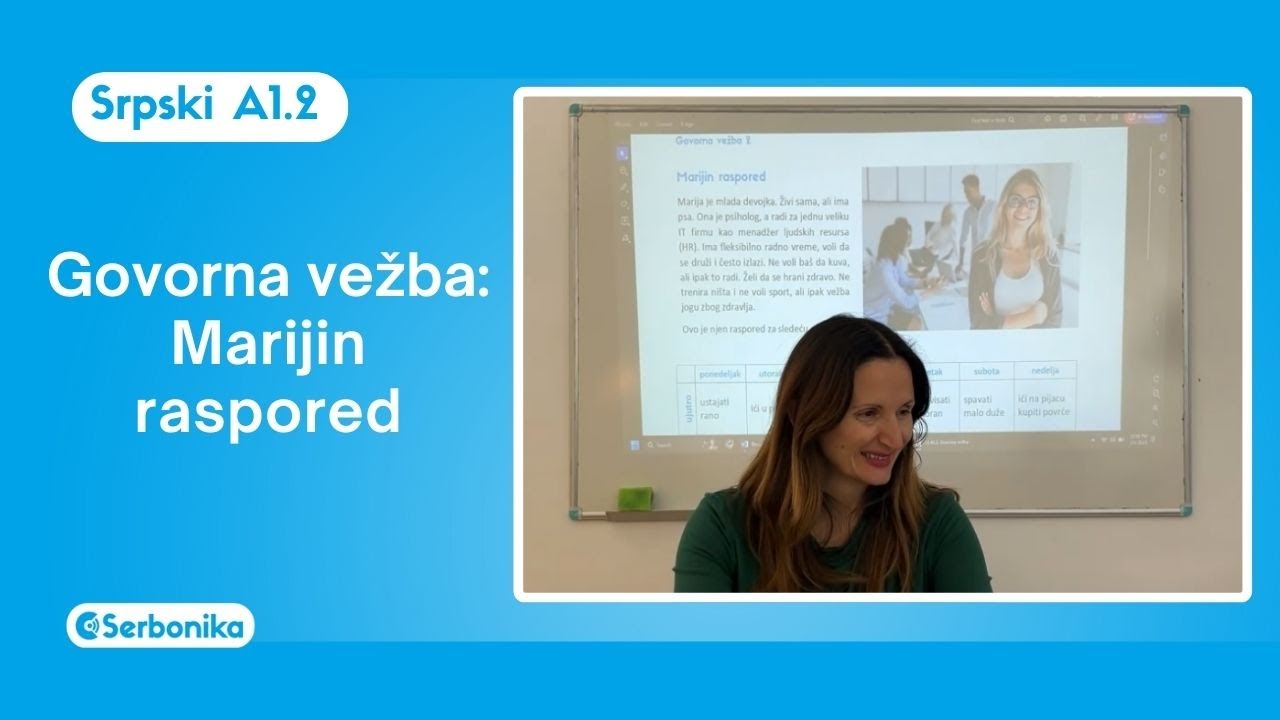 Sa nama na času: Govorna vežba A1.2 Speaking exercise 💬