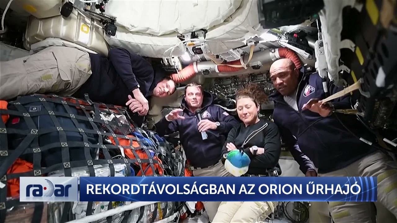 Rekordt&aacute;vos&aacute;gban az Orion űrhaj&oacute; - H&iacute;rTV