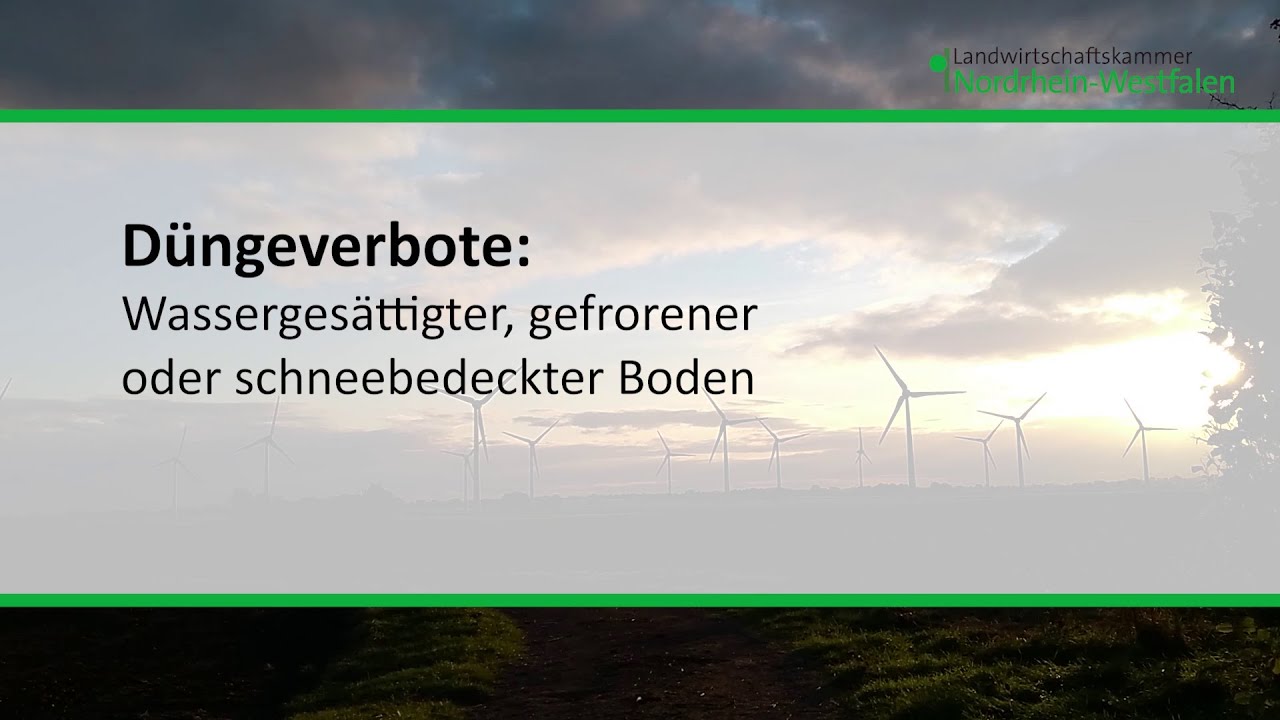 Düngeverbote: Wassergesättigter, gefrorener oder schneebedeckter Boden