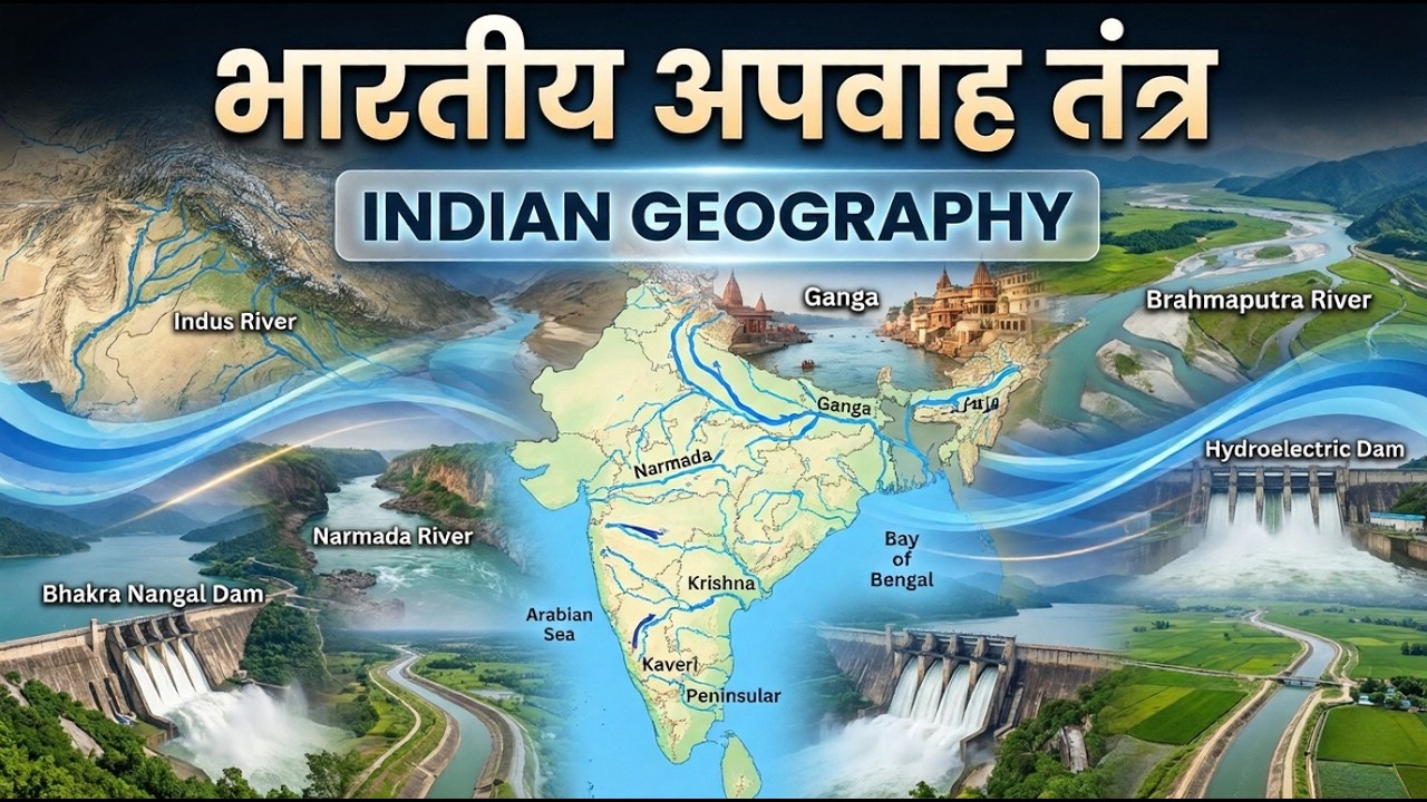 भारतीय अपवाह तंत्र | Indian Drainage System | Ganga Brahmaputra Indus | Indian Geography