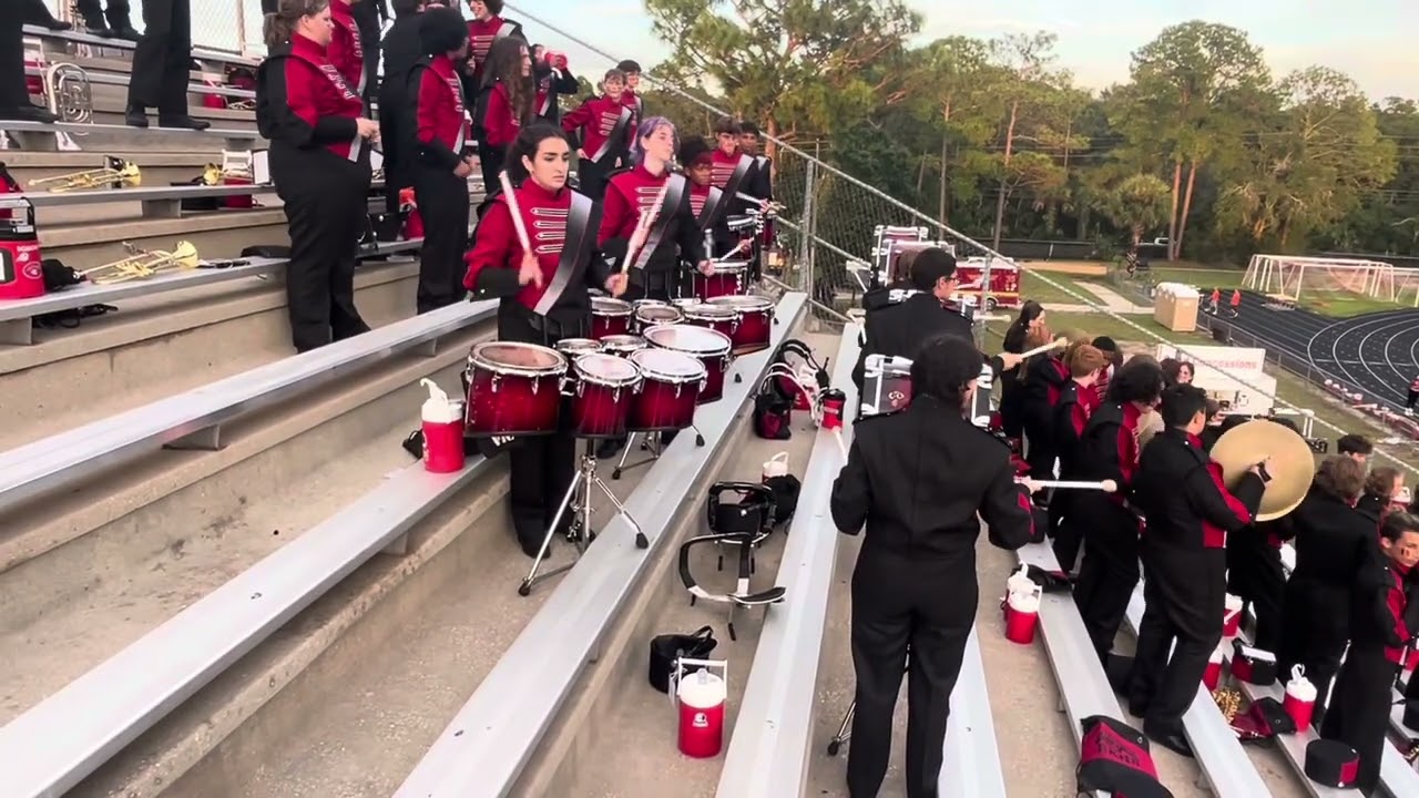 Lake Mary High School Drumline in the Stands and on the Track 9/8/23