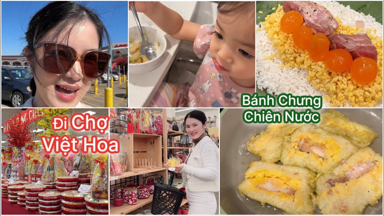 Đi Chợ Việt Hoa Houston TX ♥ Gói Bánh Chưng Bánh Tét ♥ Tết 2024 | mattalehang