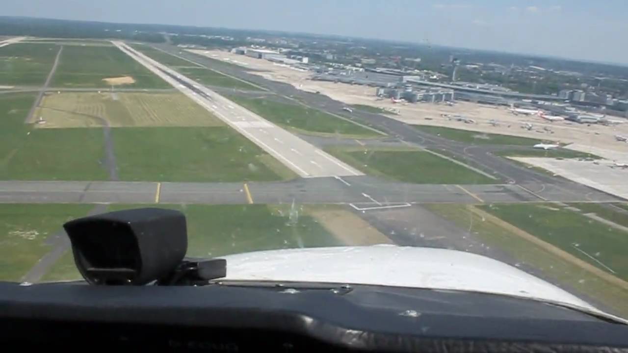 Lufthansa A380 at DUS / Duesseldorf Intl. Airport (View from a Cessna Pilot)