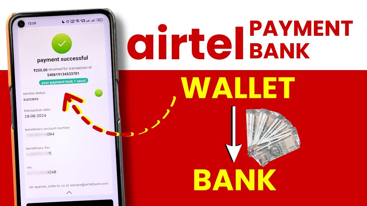Как перевести деньги из кошелька Airtel Payment Bank в банк?