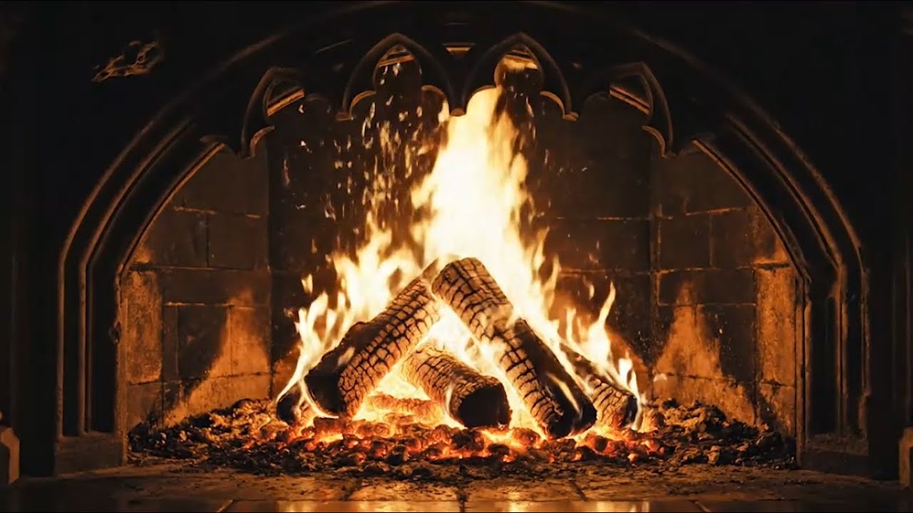 Cozy Fireplace with Crackling Fire Sounds 🔥 3 Hours Relax, Sleep, Study 2026