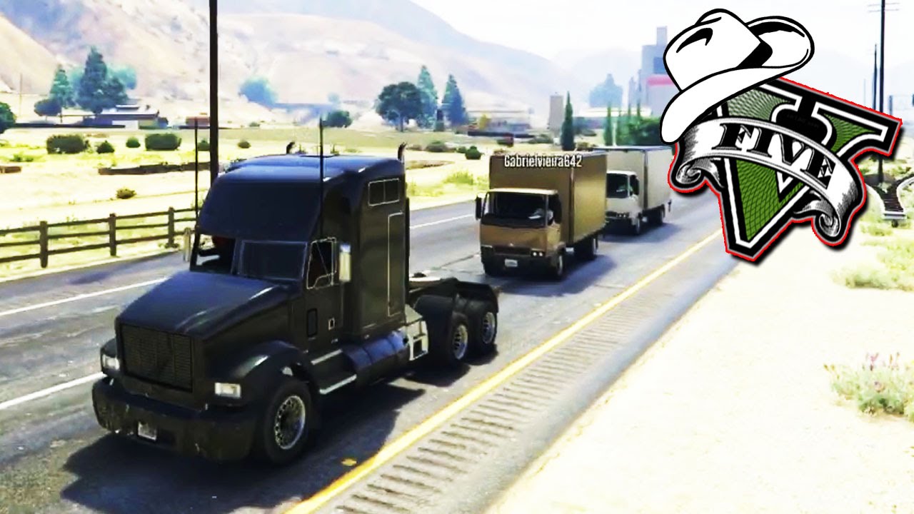 GTA 5 Online (PS4) - Encontro de Caminhões: Comboio da Zoeira !