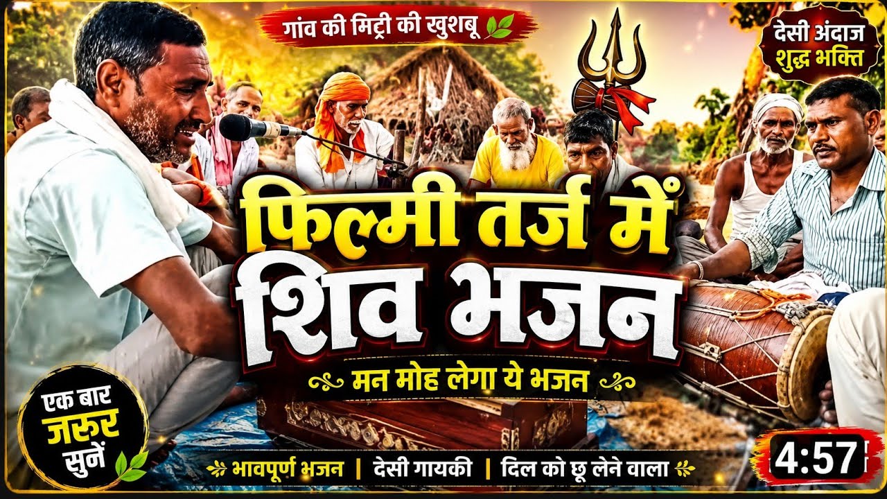 बहुत ही मधुर आवाज में फिल्मी तर्ज़ में सुनाया शिव भजन 🙏👌