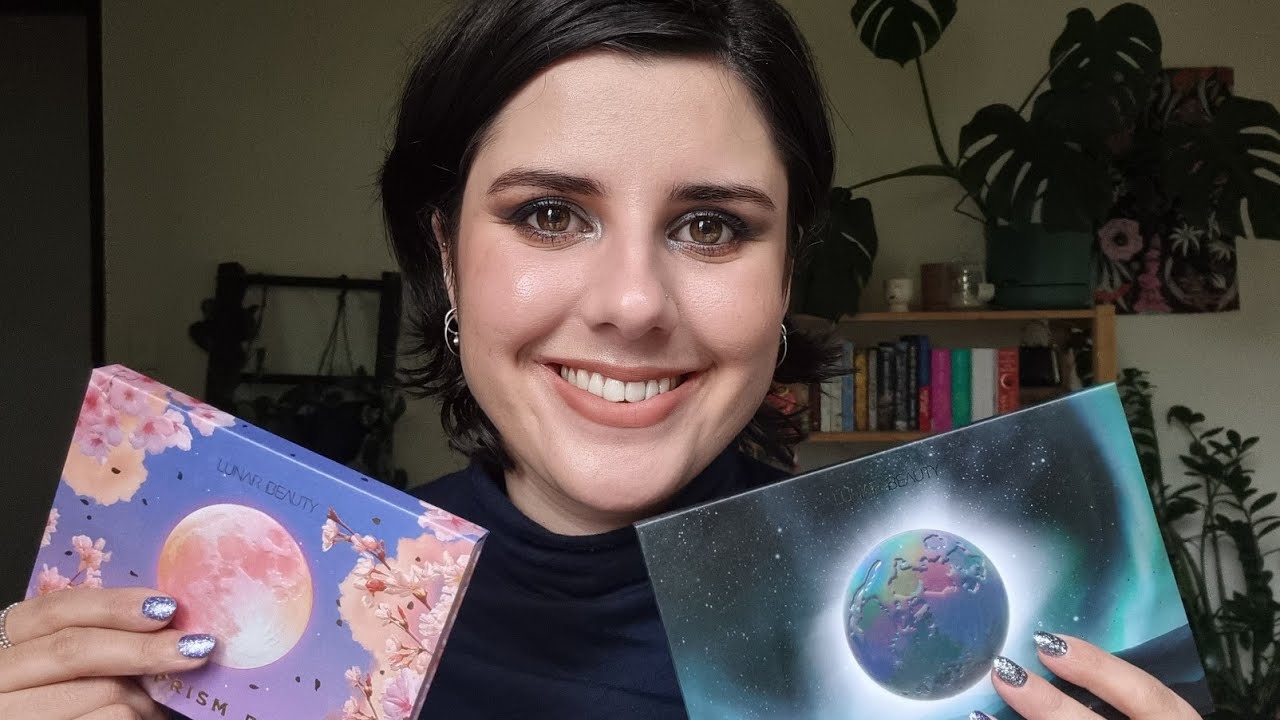 ASMR get ready with me trying Lunar Beauty (GRWM, makeup tingles)