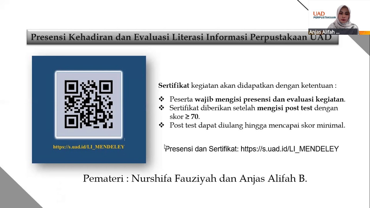 Pelatihan Literasi Informasi: Pemanfaatan Aplikasi Mendeley