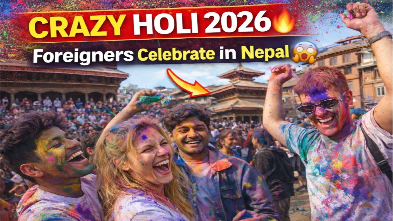 Holi Festival 2026 Kathmandu 🔥 Foreigners Playing Holi in Nepal