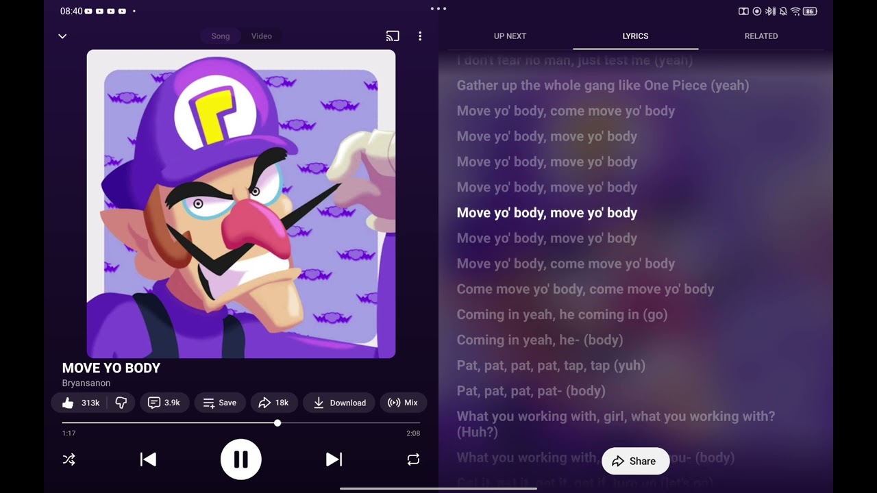 Bryansanon - MOVE YO BODY lyrics