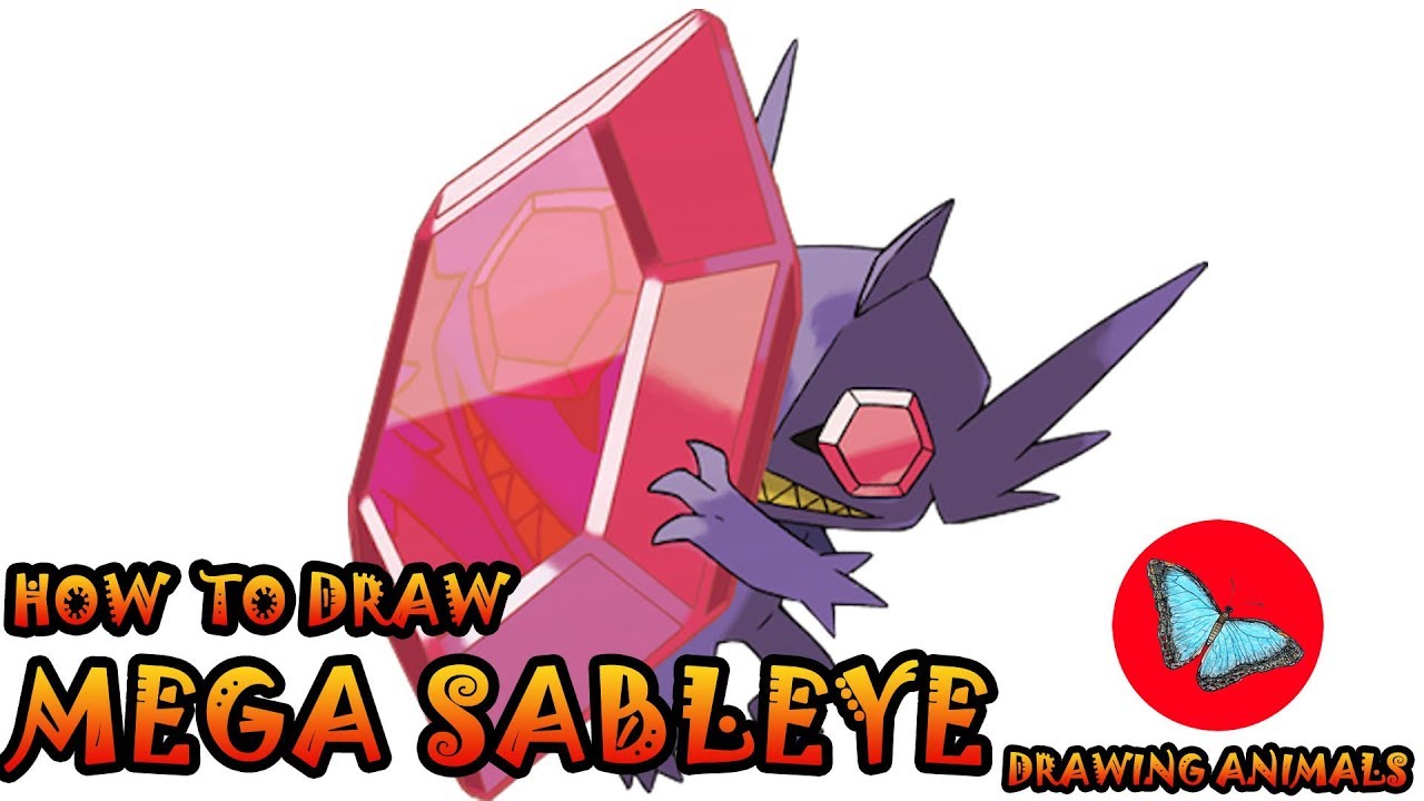 How To Draw Mega Sableye Pokemon | Drawing Animals