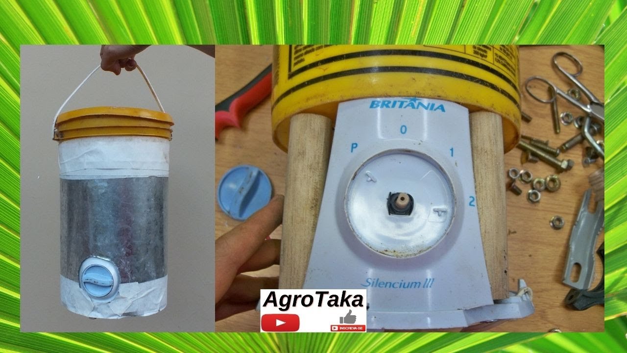 Como Fazer um Triturador PODEROSO / Folhas / Galhos / Liquidificador