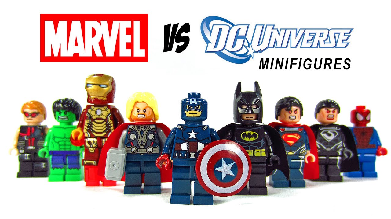 LEGO Marvel vs DC Superheroes KnockOff Minfigures Set 3 w/ Superman Spiderman & Batman