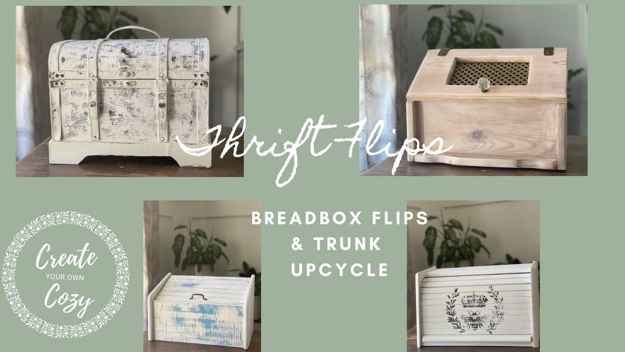 Thrift Flip ~ Wood ~ Breadbox ~ Trunk ~ IOD Stamps