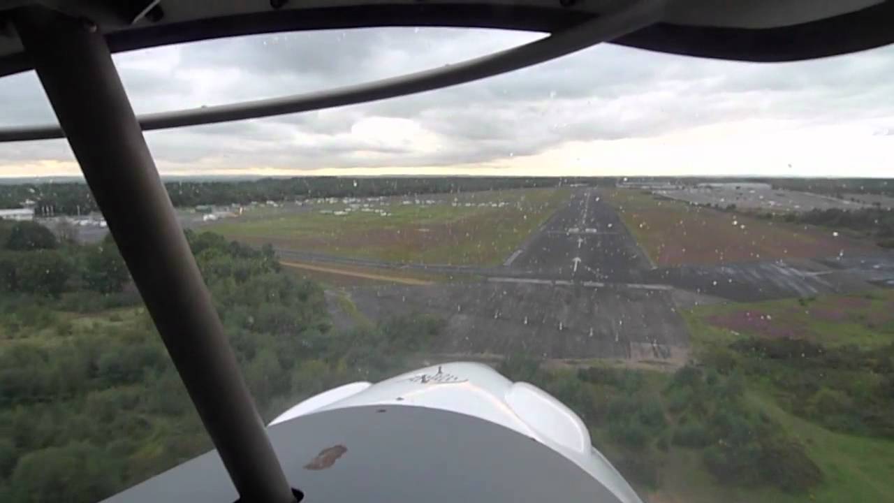 Landing at Blackbushe Airport in an Ikarus C42