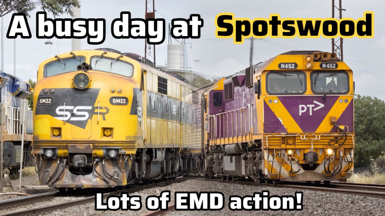 A EMD packed day at Spotswood! SSRs Echuca charter and SSRs GM class light loco!