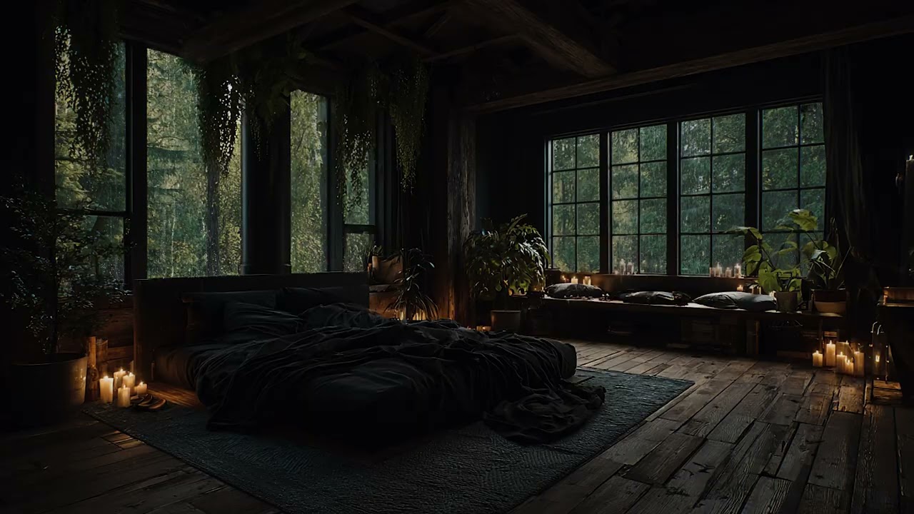 Dark Night Thunderstorm and Rain Sounds | Natural Sleep Aid | 3 Hours