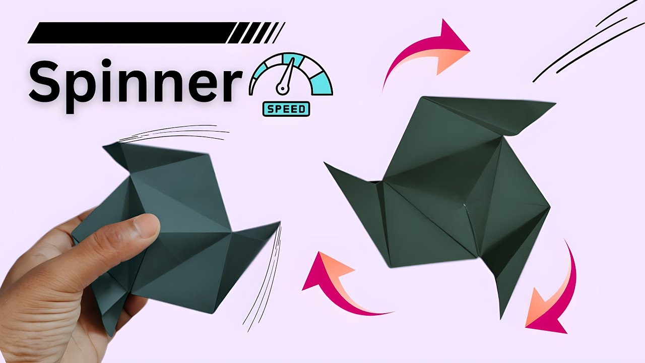 Make a Realistic Origami Paper Spinner That Spins Fast | Full Folding Guide