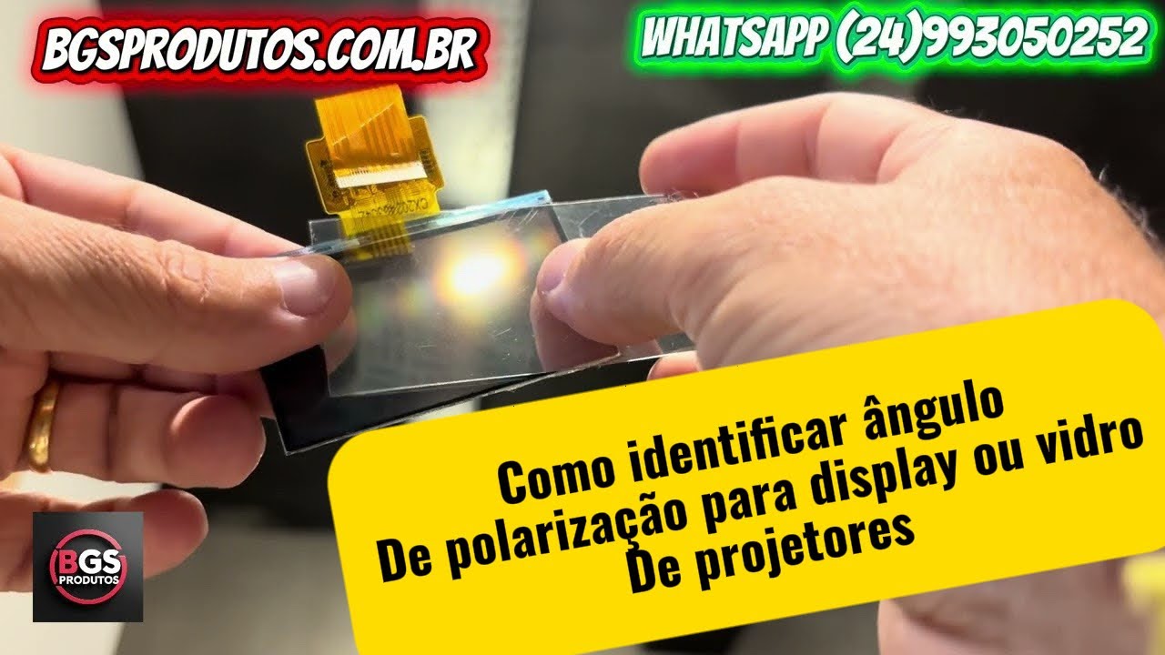 Como identificar o ângulo de polarização da sua película em projetores.