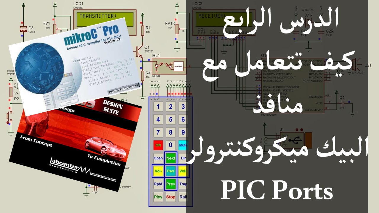 الدرس الرابع كيف تتعامل مع منافذ البيك ميكروكنترولر Lesson 4 How to deal with PIC Ports