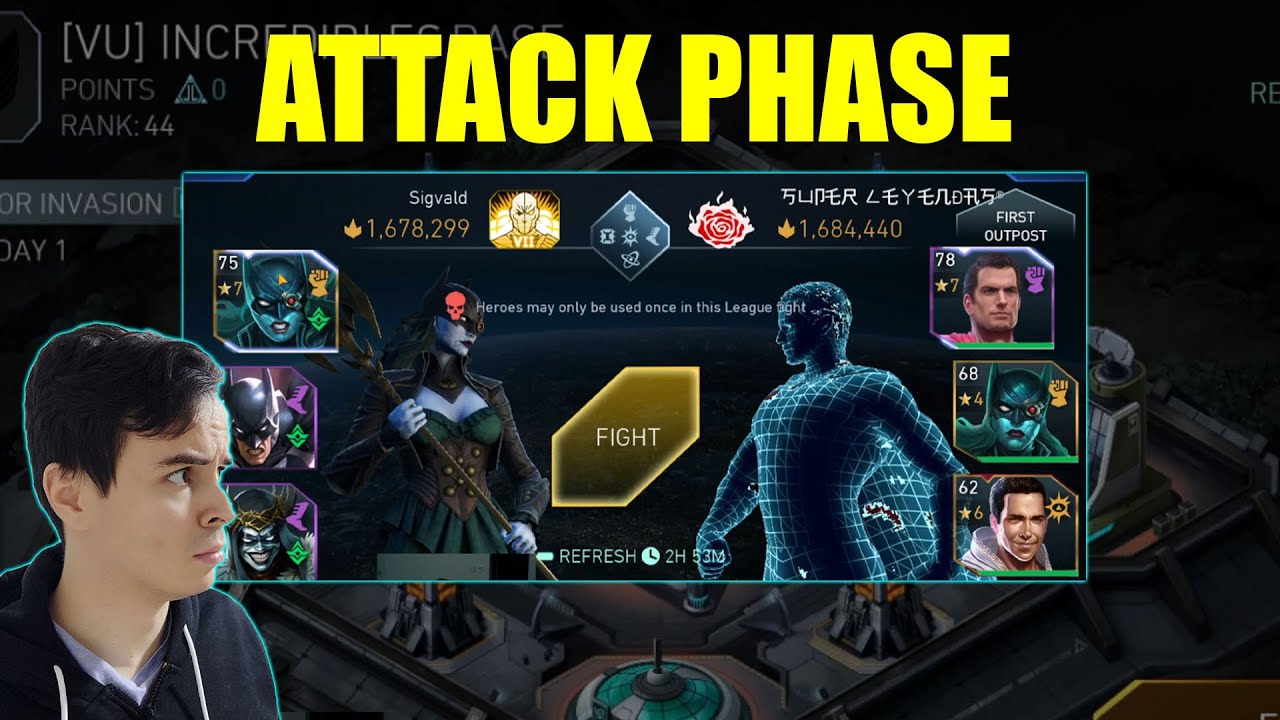 Playing League Invasion Attack Phase For The First Time Injustice 2 Mobile