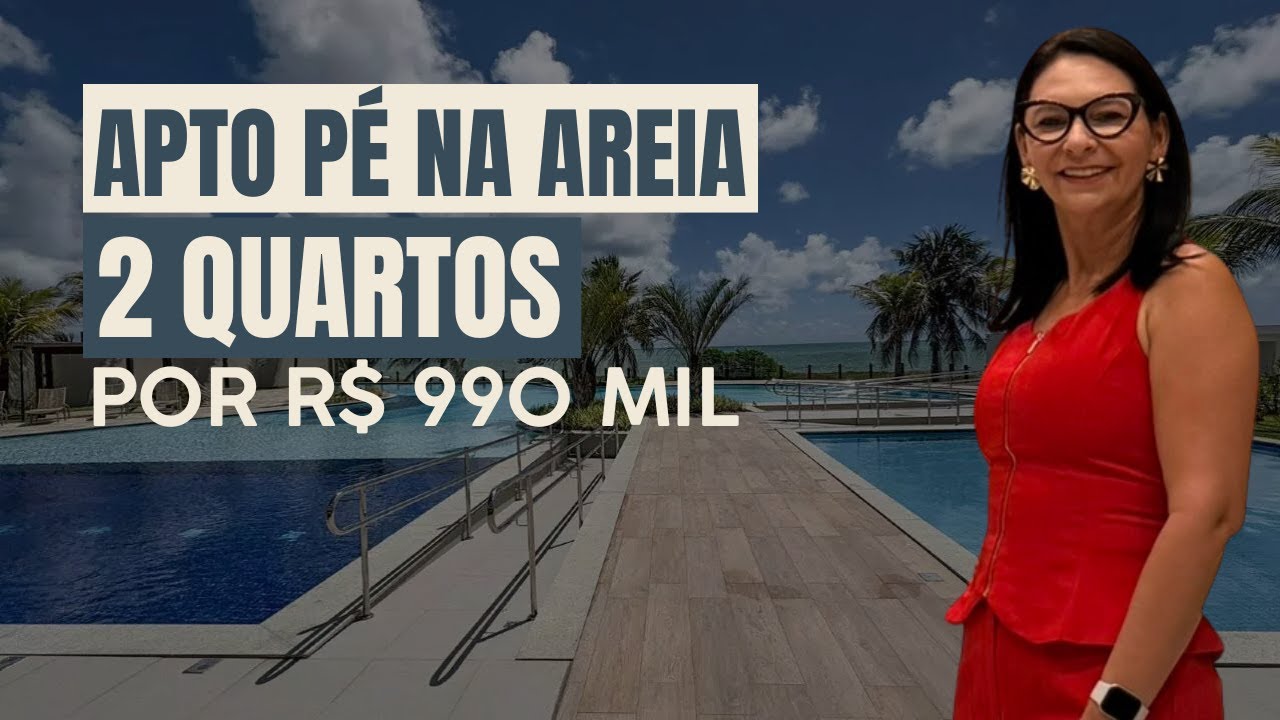 Apartamento em João Pessoa, Ponta do Seixas, pé na areia, 2 quartos por R$ 990 Mil
