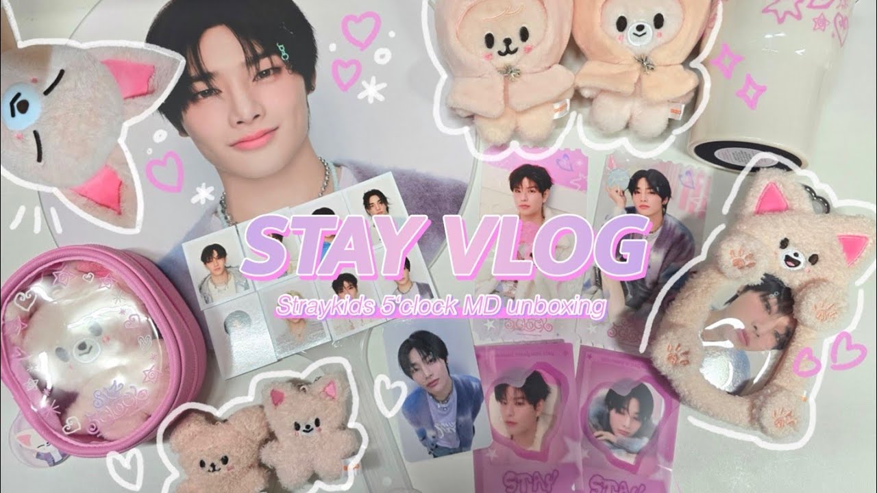 [𝙎𝙏𝘼𝙔 𝙑𝙇𝙊𝙂] Straykids 5'clock MD unboxing • 스키즈 5기 팬미팅 굿즈 언박싱 • 스테이 브이로그