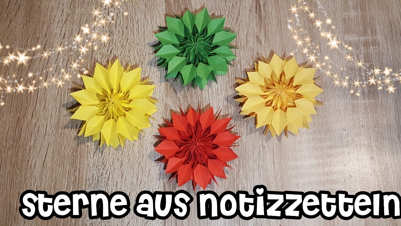 Einfache Weihnachtssterne aus Notizzetteln/ Easy Christmas Decoration