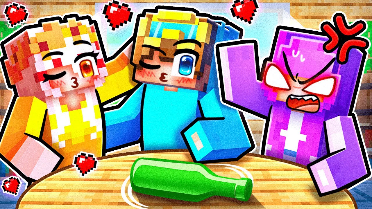 SPIN THE BOTTLE with My Crush in Minecraft!