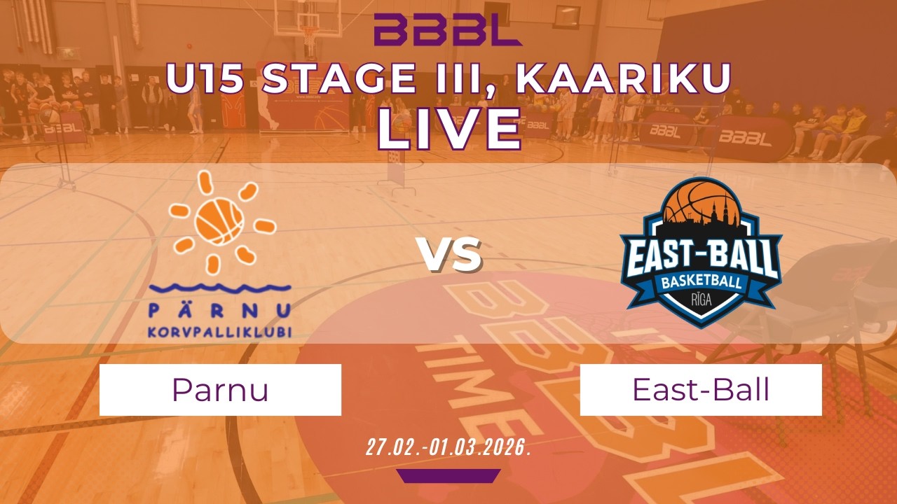 KK Parnu 2011 vs East-Ball 2011 | BBBL U15 | Stage III