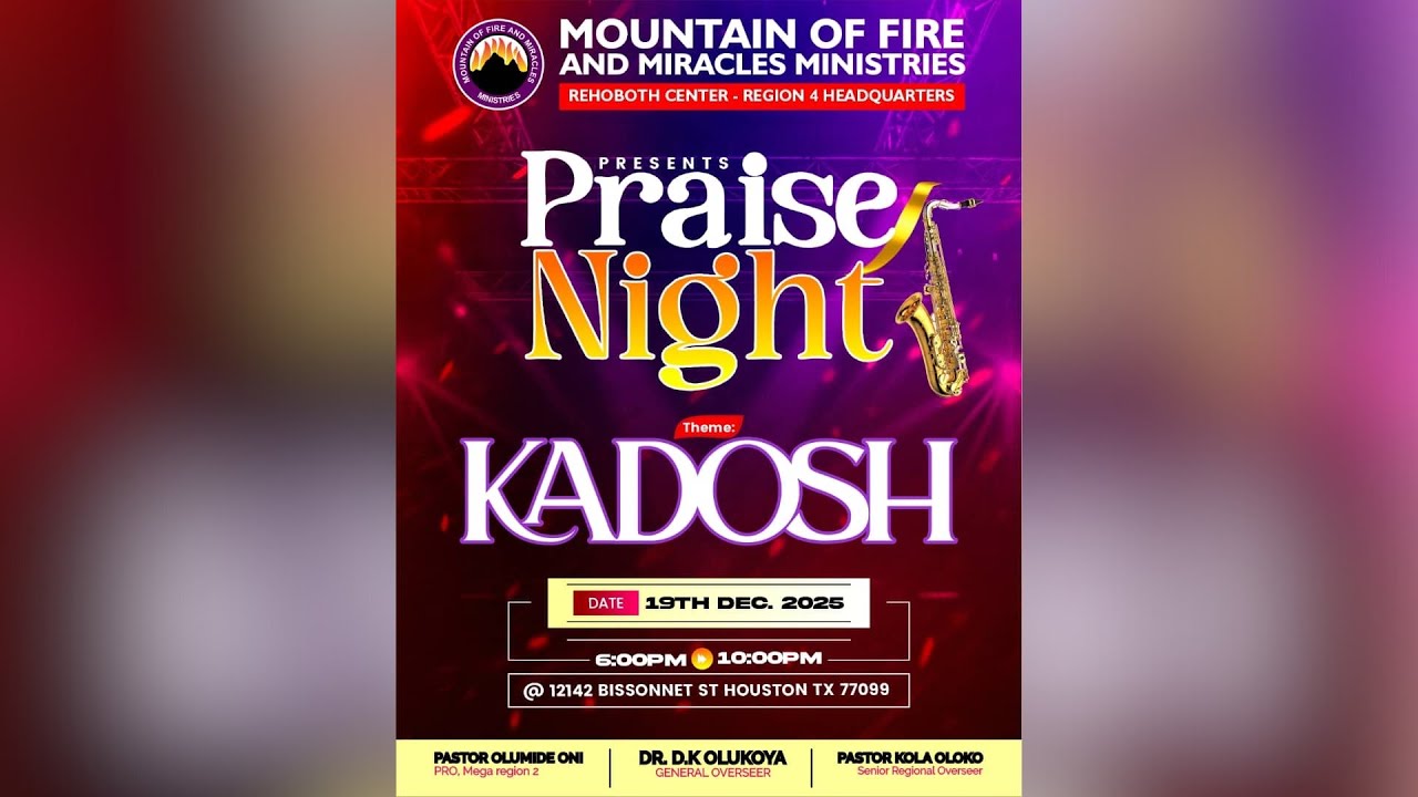 KADOSH 2025 PRAISE NIGHT SERVICE | MFM REHOBOTH CENTER