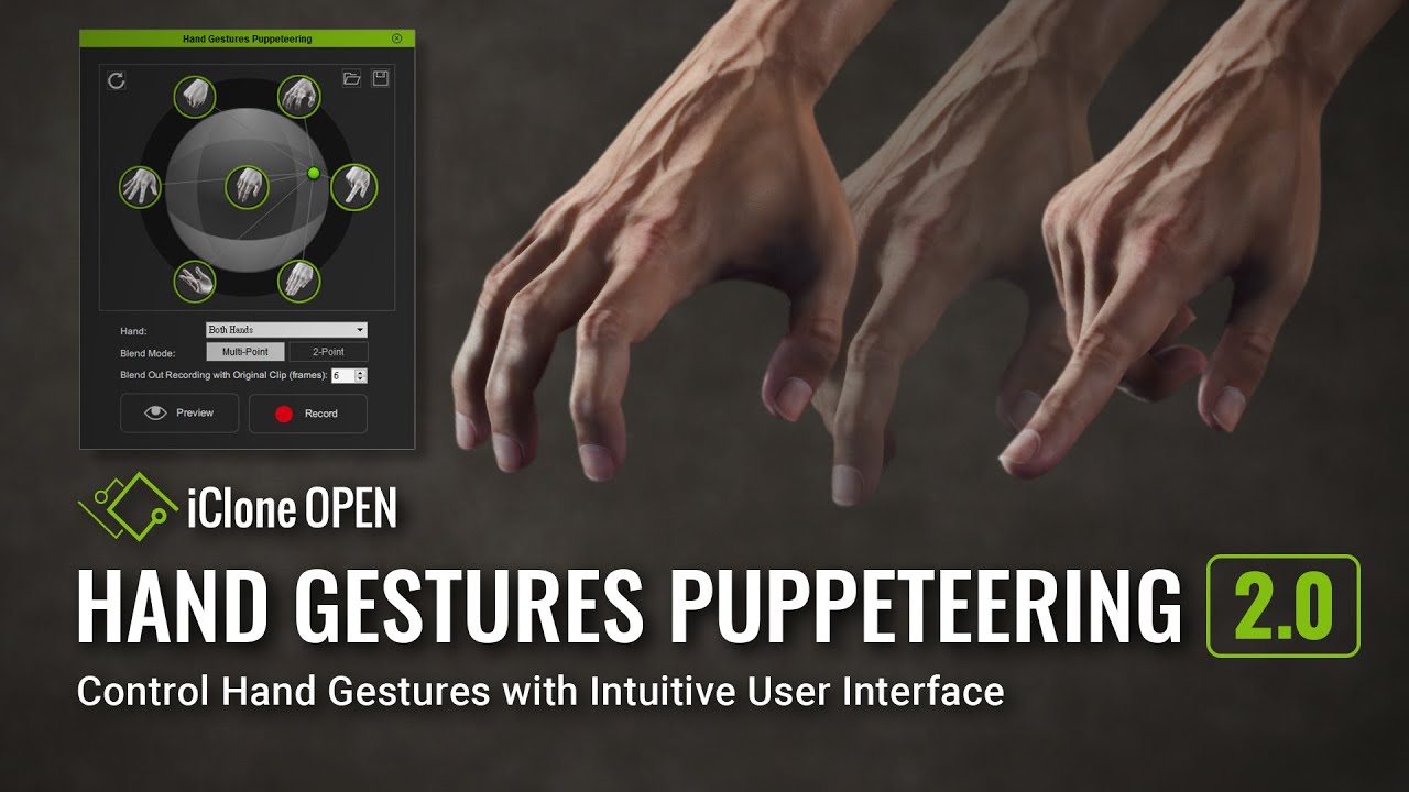 Hand Gesture Puppeteering v2.0 - iClone Python Plugin (FREE)