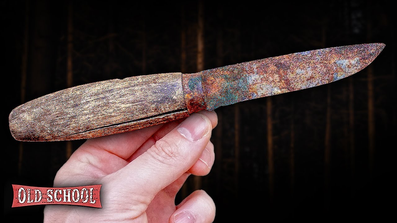 Реставрация старого ножа - штамп FMM на лезвии